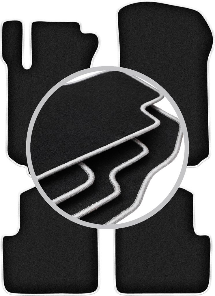 CARLUX-SILVER Autofußmatten für: Mercedes R V251 / R251 Minivan (2005-2013)