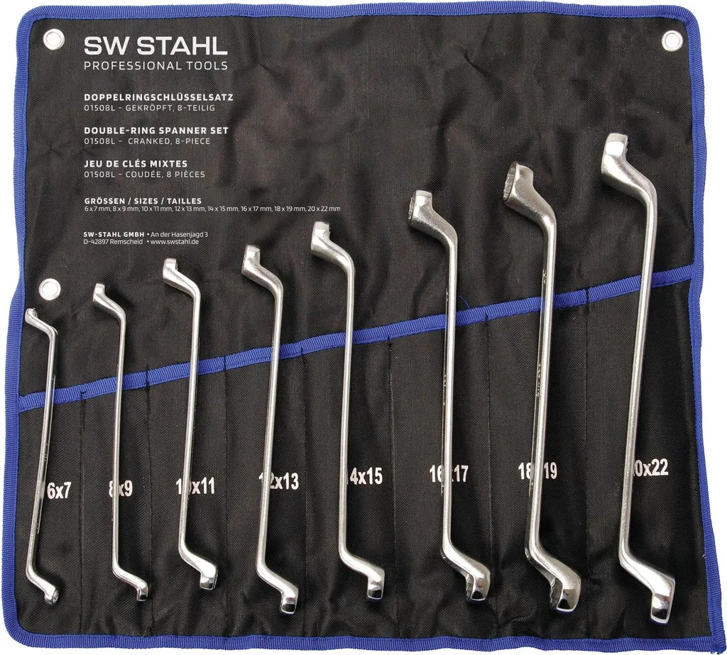 SW-Stahl 01508L Jeu de clés mixtes 6-22 mm à déport profond - 8 pièces