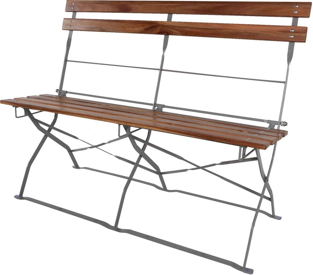 Biergartenbank Gartenbank Holzbank Biergartenmöbel klappbar Akazie Bank 110 cm