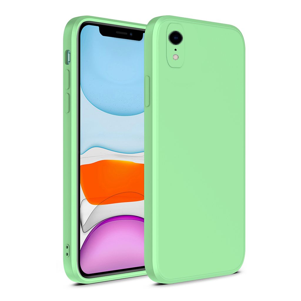 Smartphonica iPhone Xr Silikonhülle mit weicher Innenseite - Grün