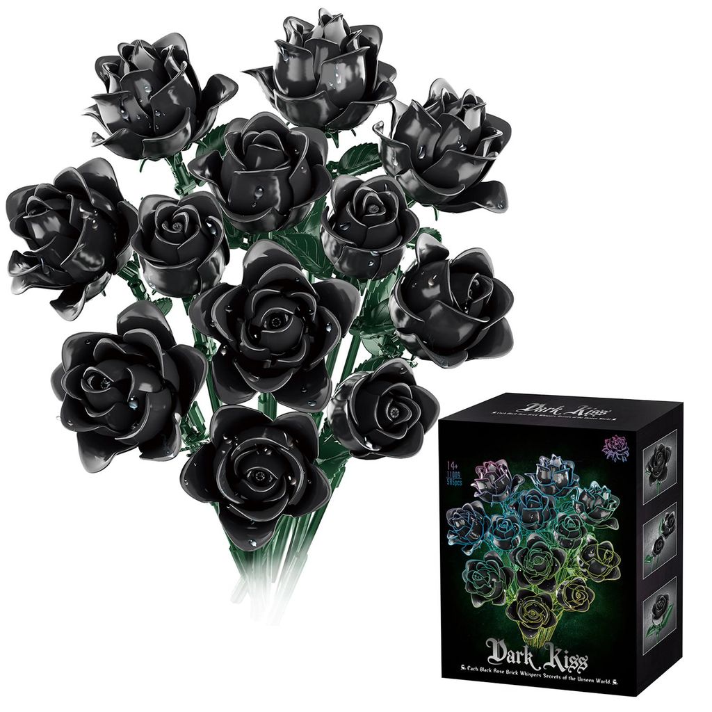 Künstliche Blumen Bau-Set Blumen Pflanzen Strauß Spielbausteine 585St. Spielbausteine