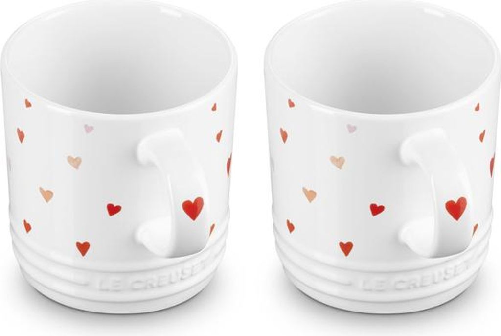 LeCreuset 2er-Set Becher Hearts aus Steinzeug 350ml Produktbild 
