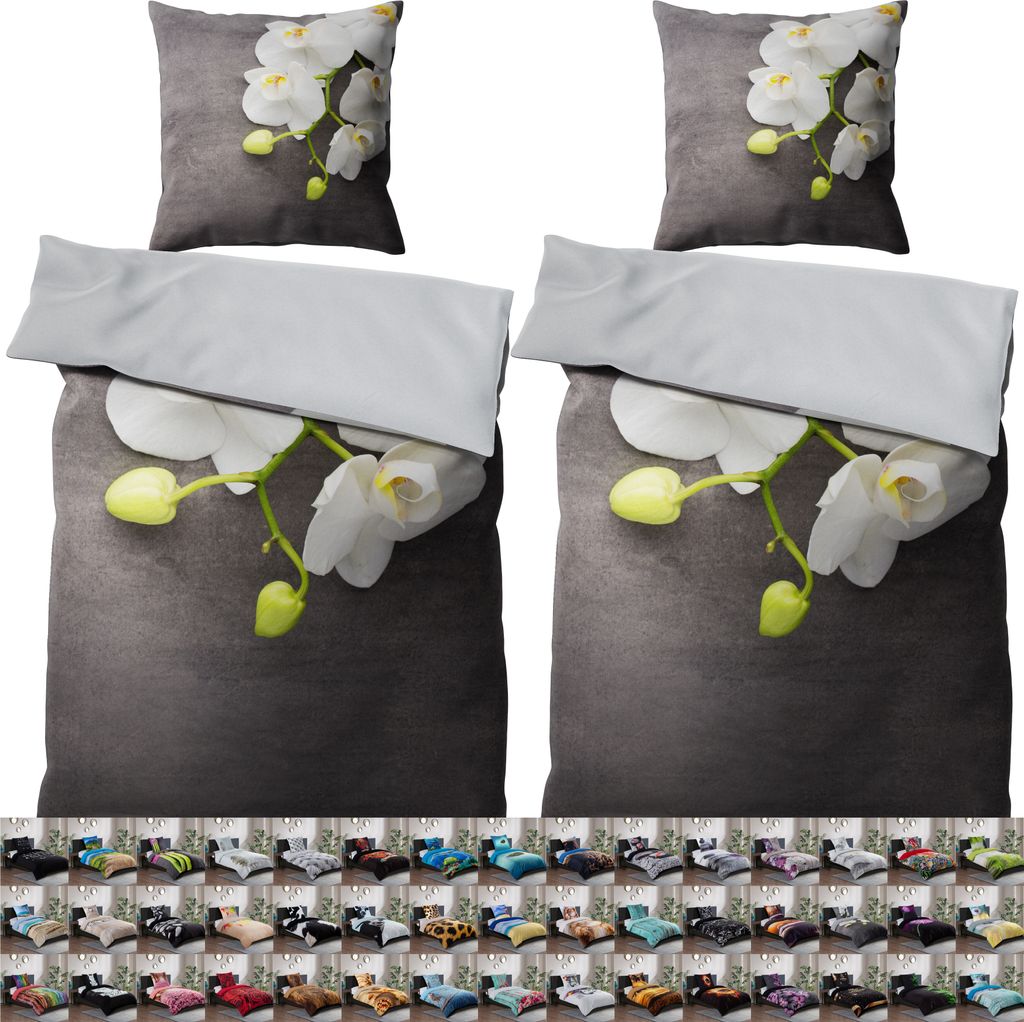 SANILO Bettwäsche 135x200 cm, 100% feinste Baumwolle, 4-teilig, Bettbezug, Kissenbezug 80x80cm - Pretty