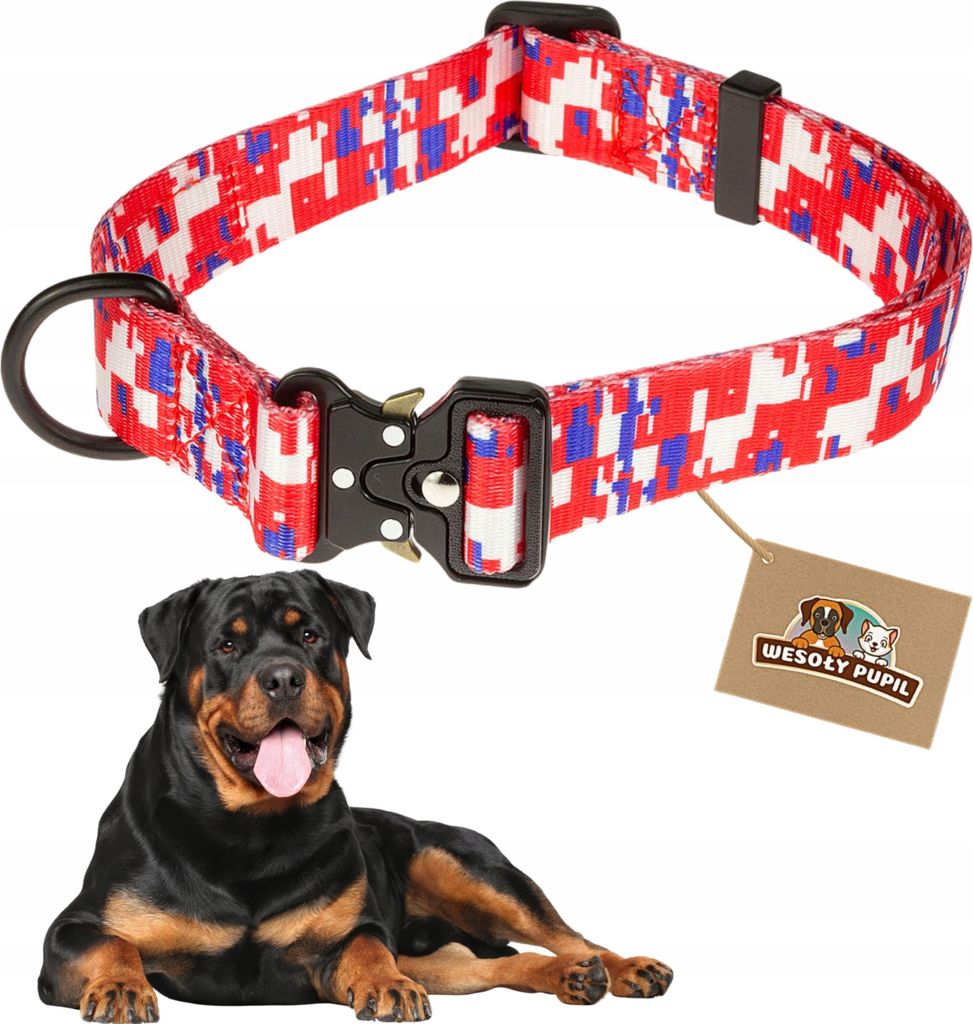 Halsband für große große Hund POWERFUL METAL Schnalle einstellbar XL 57-73cm