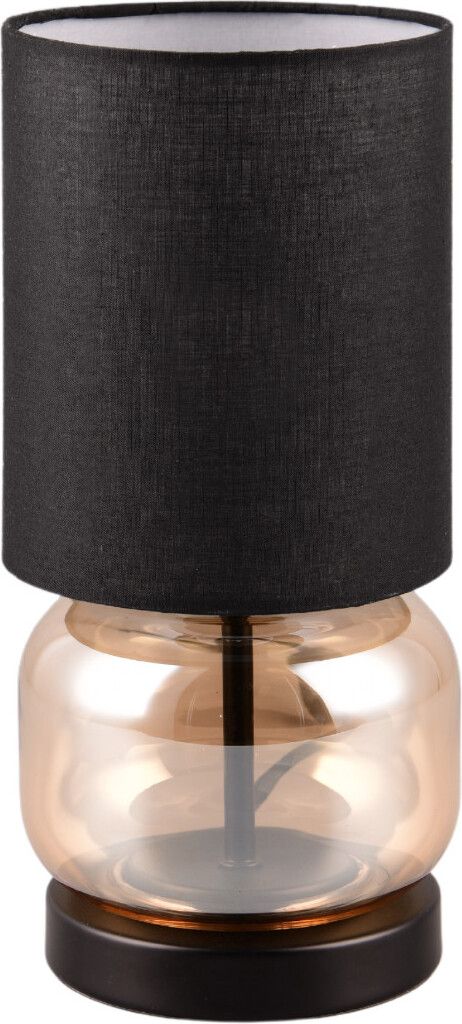 Lampa stołowa z abażurem Elio czarno-bursztynowy 1xE27x40W Zdjęcie produktu 