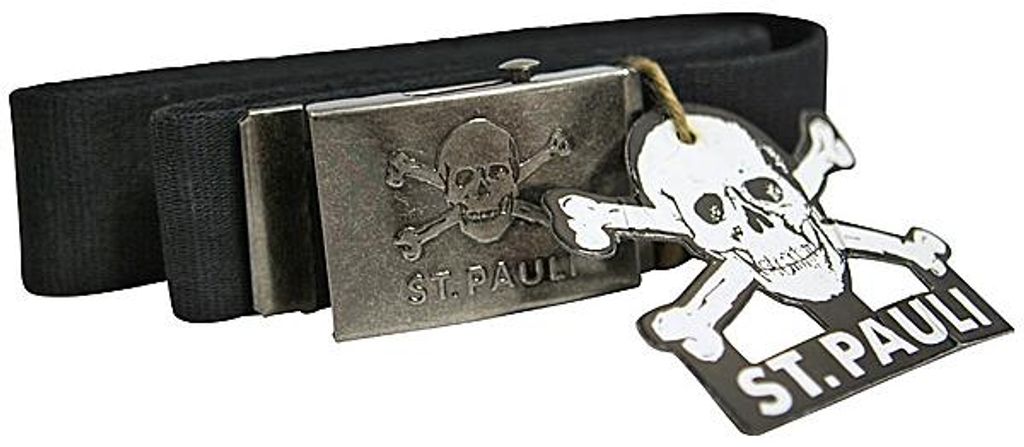 FC St. Pauli Gürtel Totenkopf, Original Fanartikel, Produktbild 