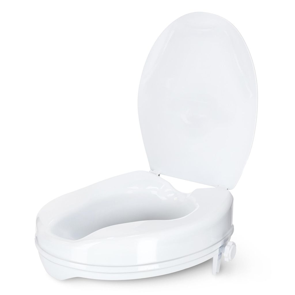 4FIZJO Toilettensitzerhöhung, 5 cm, mit Deckel, Kunststoff, Produktbild 