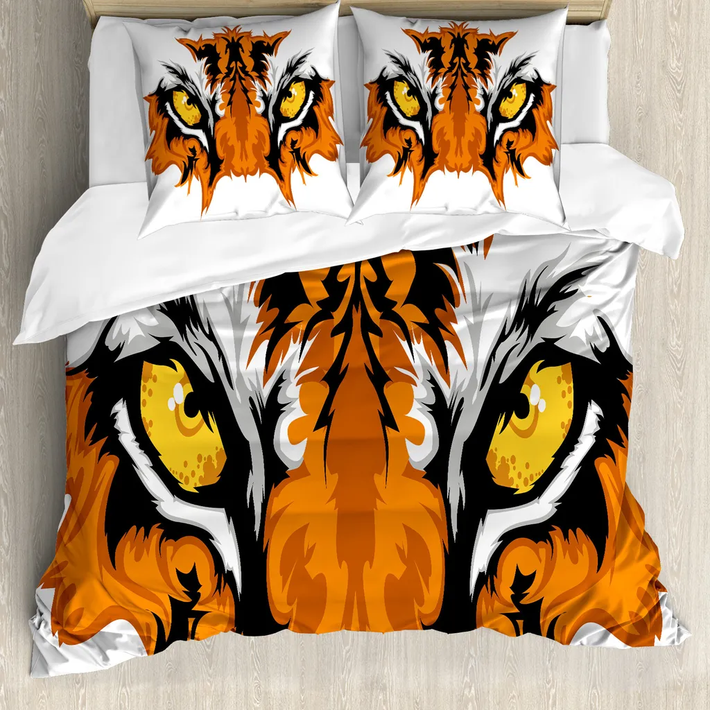Housse de couette anti-acariens Tigre du Bengale pour personnes allergiques