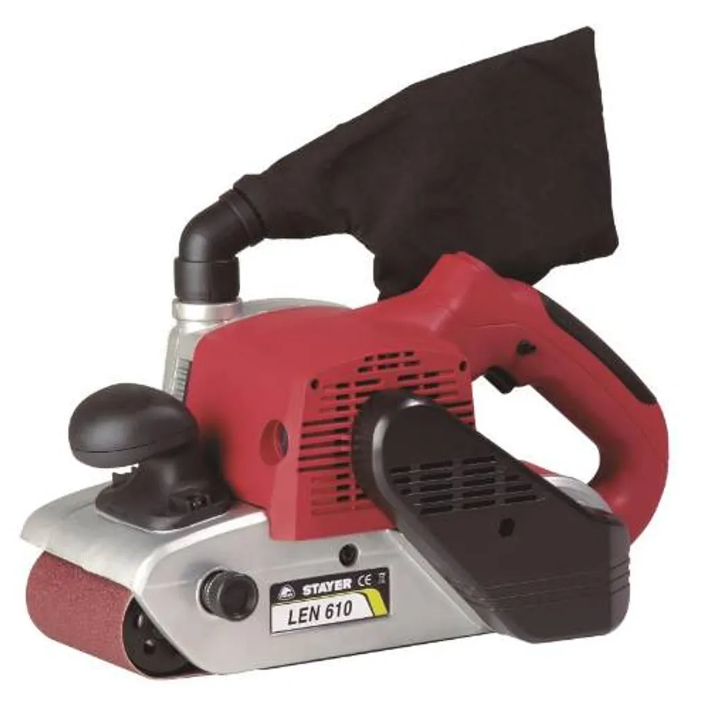 Ponceuse à bande pour rénovation bois STAYER LEN 610 1200W 100x155mm