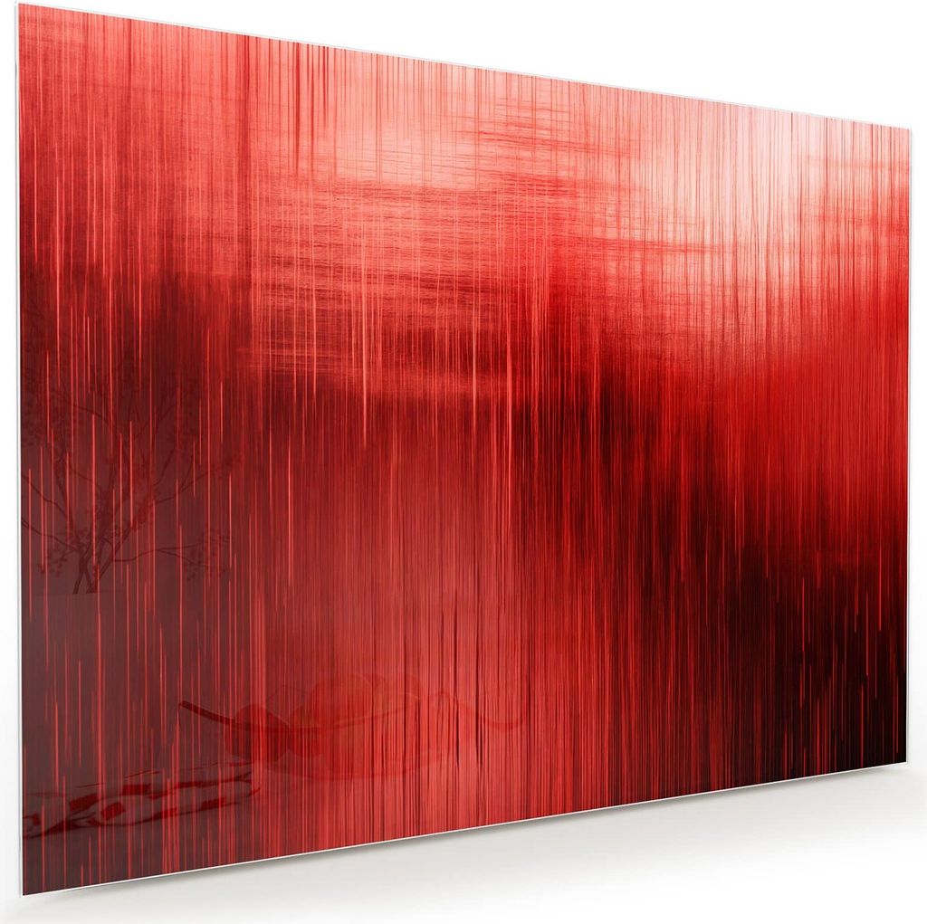 Glasbild 120x90cm in XXL für Wohnzimmer, Schlafzimmer Motiv Rote Textur