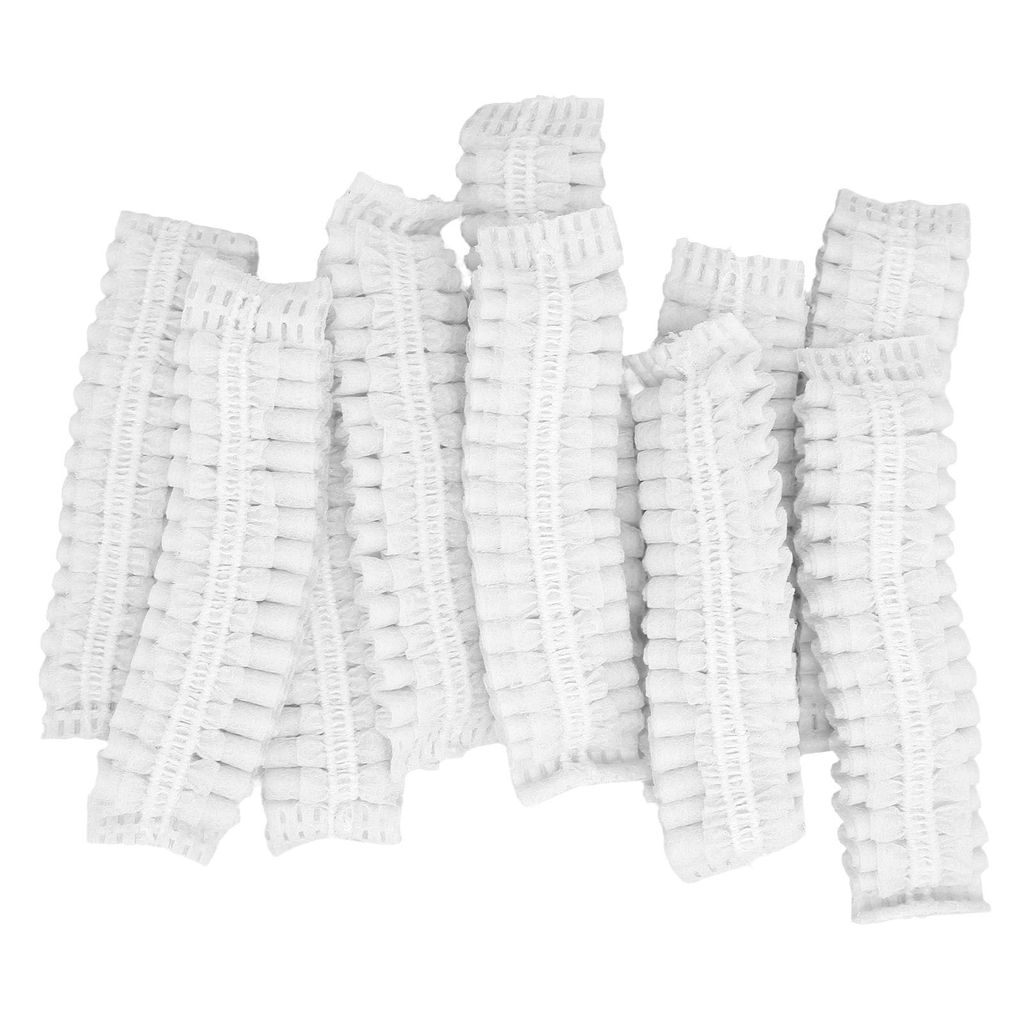 A pile of disposable ear covers for headphones.