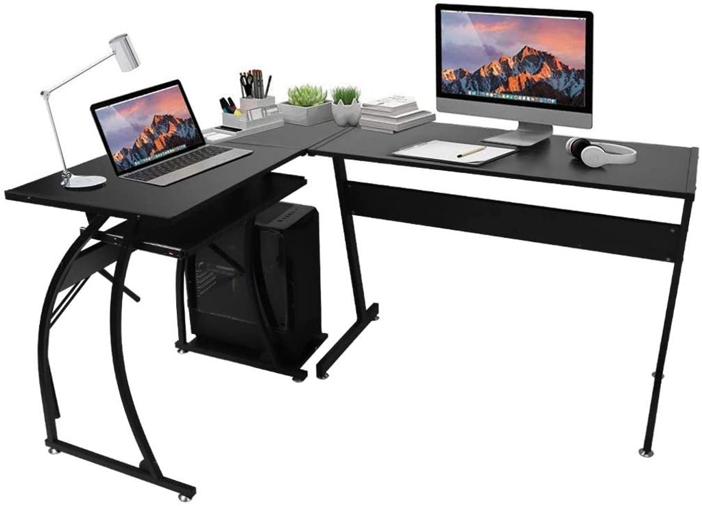 L-förmiger Computertisch Schreibtisch Bürotisch Eckschreibtisch PC Tisc