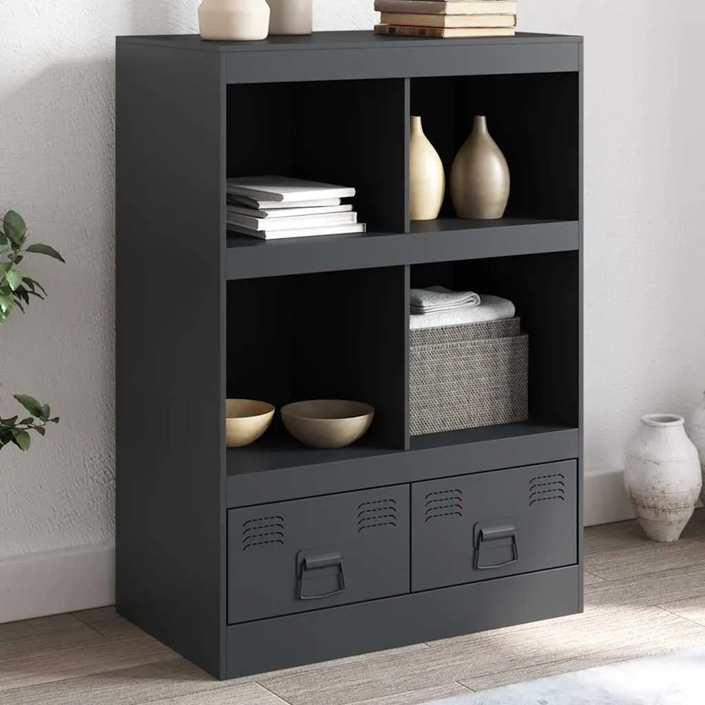 vidaXL Highboard anthracite 67x39x95 cm en acier robuste industriel