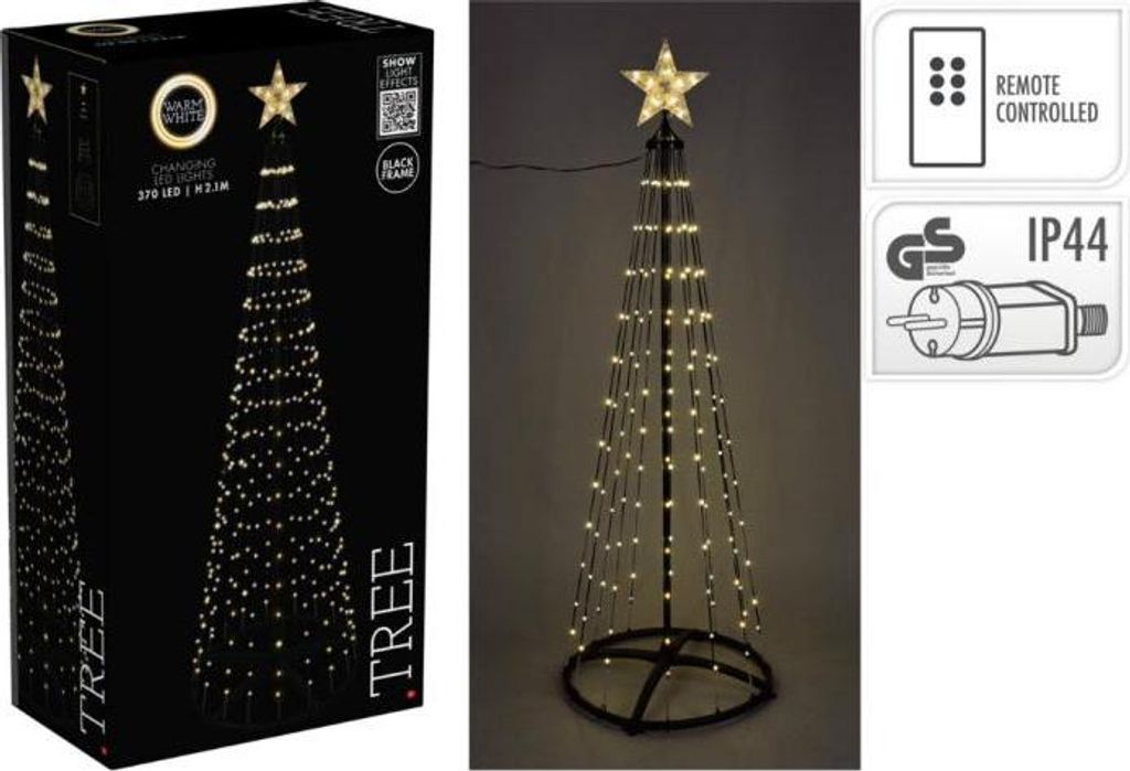 A product image showing a Christmas tree light decoration and its packaging.