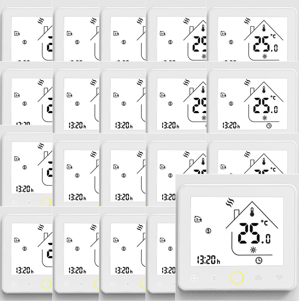 20X Smart Raumthermostat für 5A Warmwasserbereitung Fußbodenheizung Thermostat Temperaturregler Wandheizung Kein Wi-Fi Wandthermostat Innenthermo...