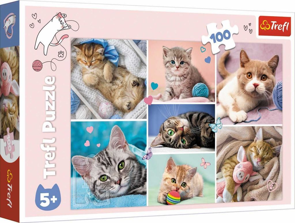 TREFL PUZZLE 100 W kocim świecie 16420 Obrázek produktu 