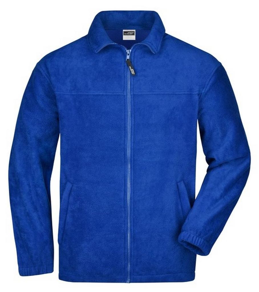 James and Nicholson - Fleecejacke Durchgehender Reißverschluss für Herren LT2431 (XL) (Königsblau)