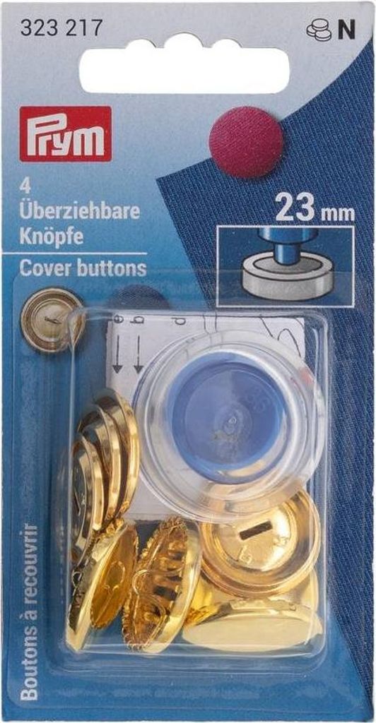 Überziehbare Knöpfe mit Werkzeug MS 23 mm silberfarbig Produktbild 