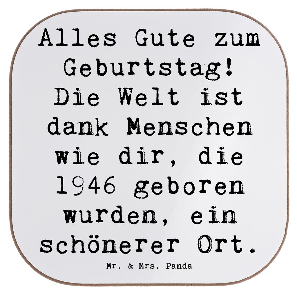 Mr. & Mrs. Panda Untersetzer für Gläser Spruch 1946 Produktbild 