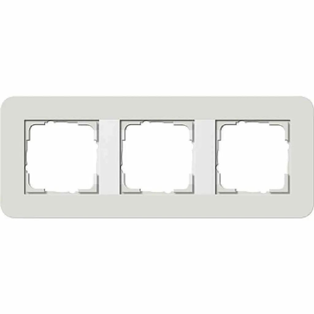 GIRA 0213 411 Cadre de Finition Triple Standard 55 Gris Brillant 0213411