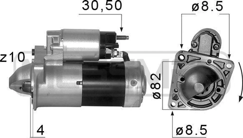 Démarreur haute performance 1.7kW pour Opel Astra J et Zafira Tourer