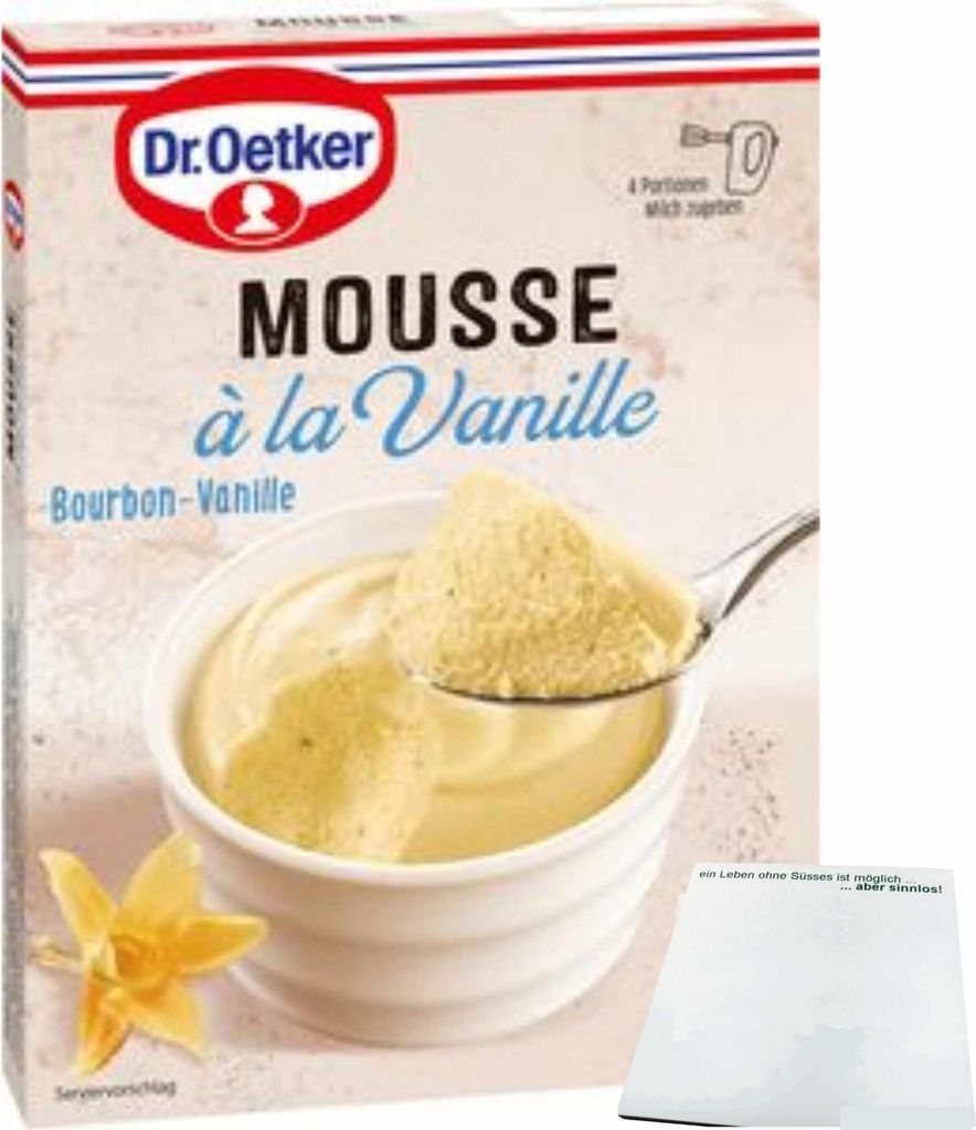 Dr. Oetker Mousse a la Vanille (60g Packung) + usy Block