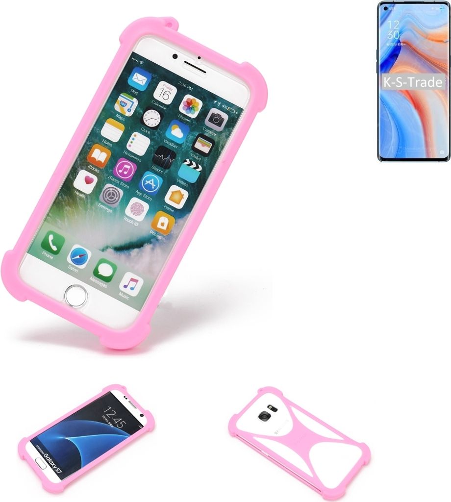 K-S-Trade Handy Hülle kompatibel mit Oppo A32 Schutz Hülle Bumper Silikon Schutz Hülle Cover Case Silikoncase Silikonbumper TPU Softcase