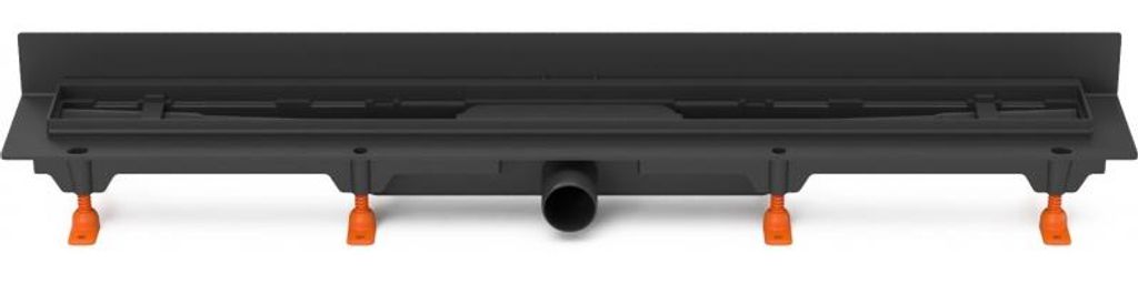 Chud?j Bodenablauf zur Wand, schwarz, 850 mm, Seite D40, ohne Gitter CH 850/2 C