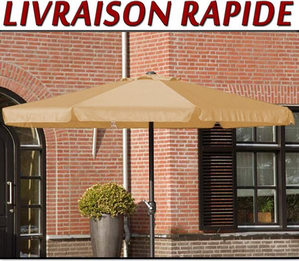 Kingsleeve Parasol Ø330cm Beige Parasol en aluminium avec Image du produit 