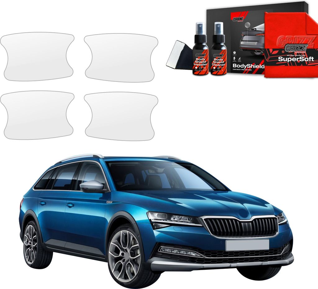 4in1 Schutzfolie Grizz Protector für Türgriffmulden - Skoda Superb 3 Combi (2019- 2023)