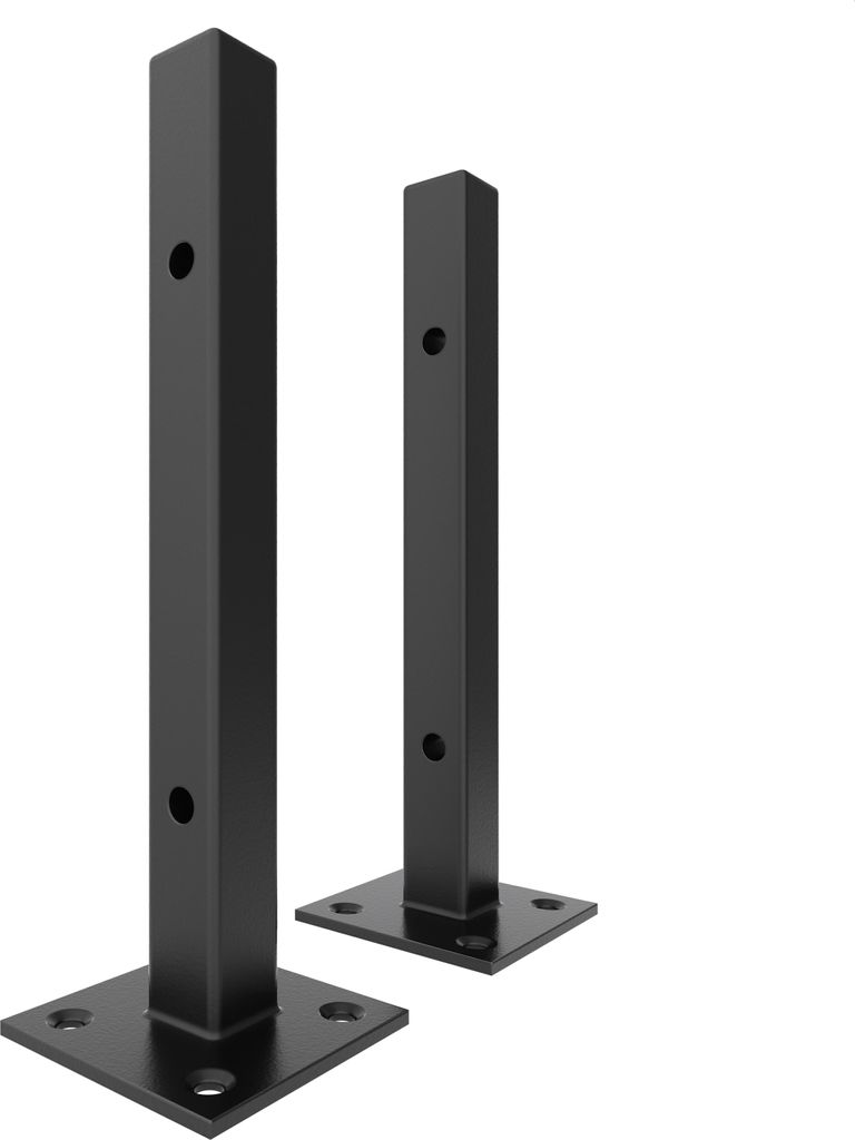 2x Sossai Regalträger Ponte in Schwarzmatt, Länge: 200mm