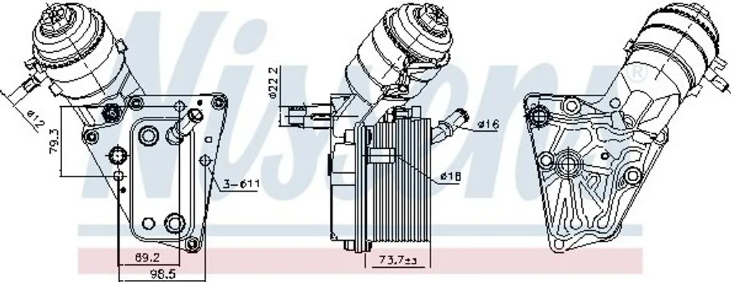OFFERTA Radiatore Olio NISSENS 91347 Opel Zafira Astra H Vectra - Stock Limitato - 1