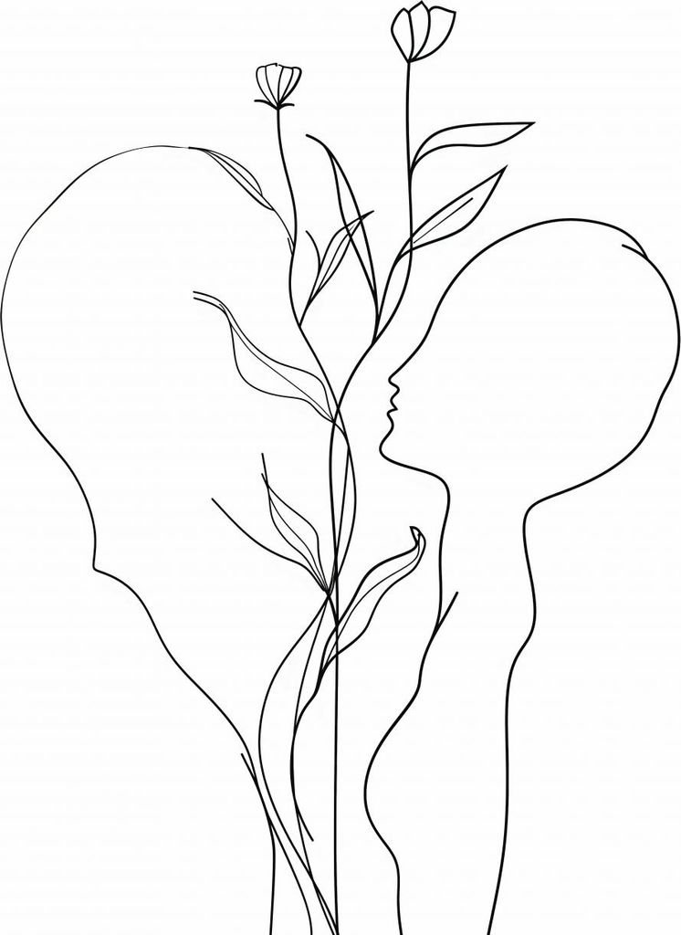 Poster 25x35cm Verbindung von Herz und Natur