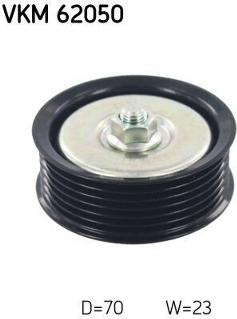 SKF VKM 62050 Umlenk-/Führungsrolle, Keilrippenriemen OE 11925JD20A kompatibel mit Qashqai, Tiida