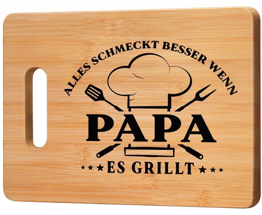 Planche à découper en bambou robuste : le cadeau idéal pour gâter Papa