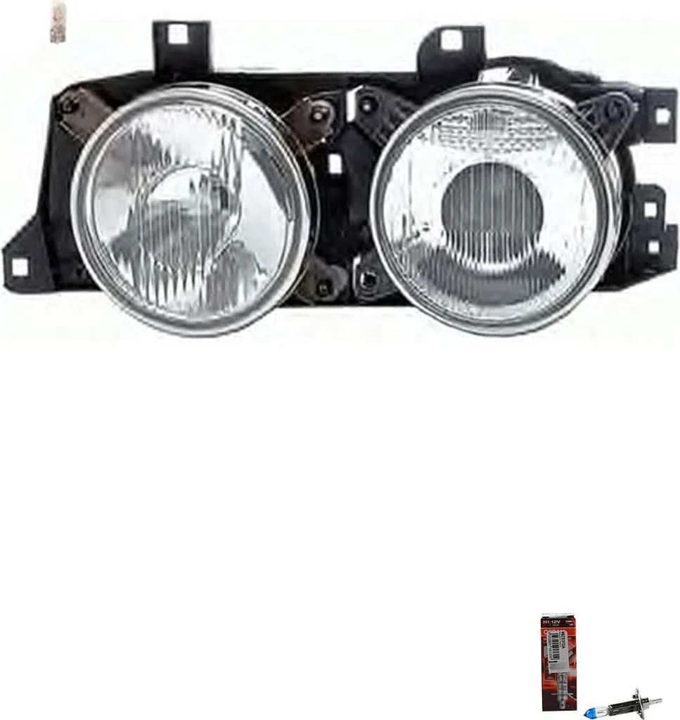 Faro BMW E34 Sinistro Johns 63121391597 + Lampadine Osram Laser