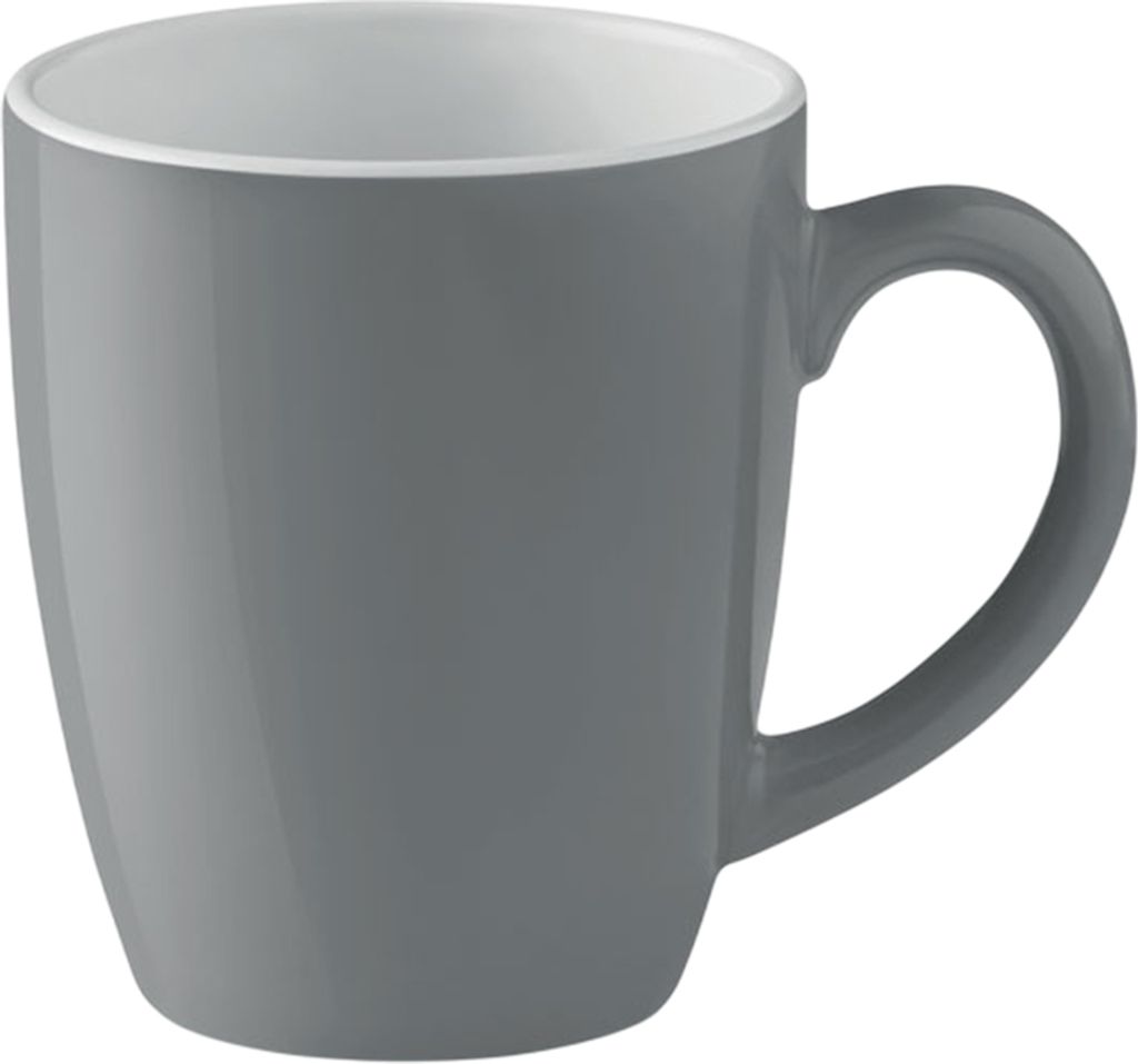 MidOcean - Kaffeebecher "Trent", Gefärbt, Keramik MO434 (Einheitsgröße) (Grau/Weiß)