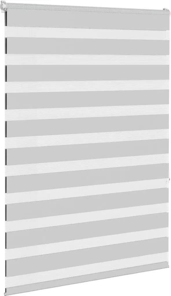 Store enrouleur double gris clair 105x150 cm en polyester haute densité