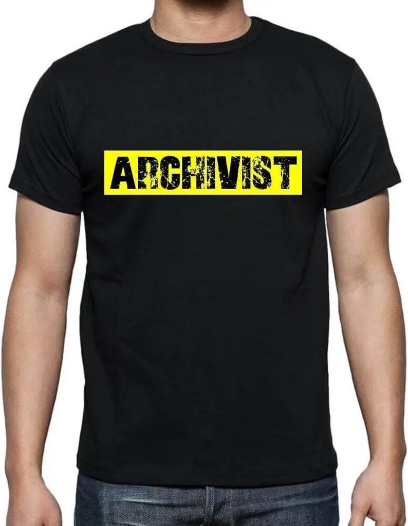 Herren Grafik T-Shirt Beruf des Archivars – Archivist Occupation – Öko-Verantwortlich Vintage Jahrgang Kurzarm Lustige Druck Geburtstag Gesche...