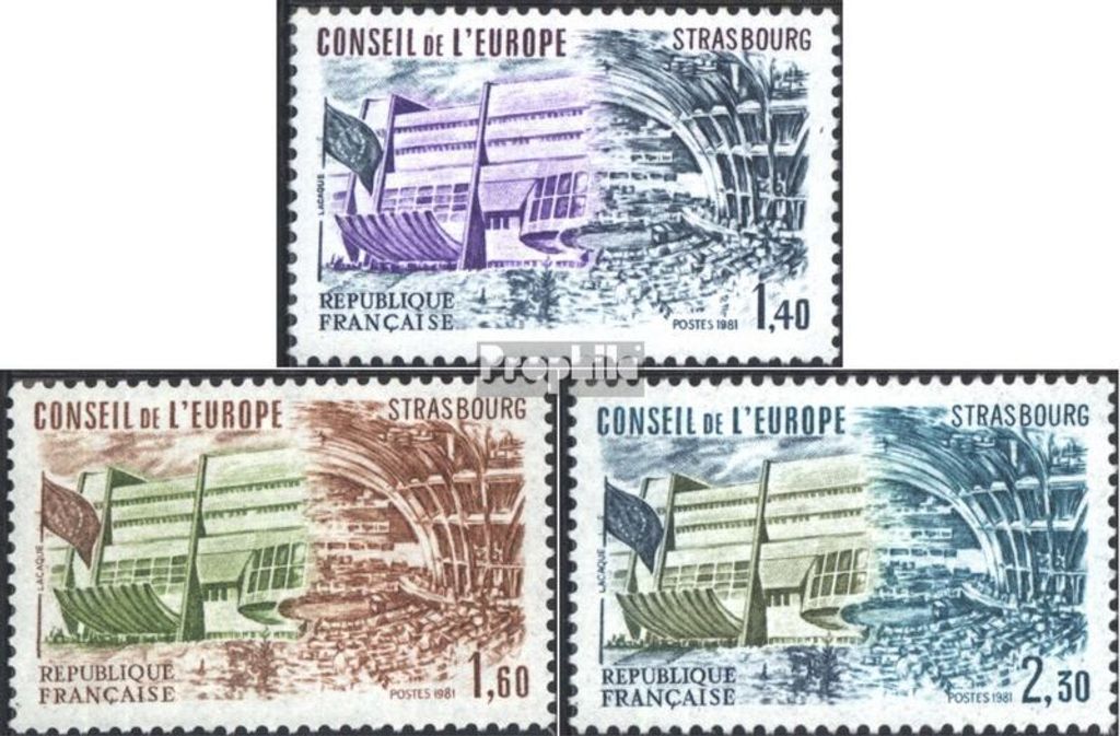 Briefmarken Frankreich 1981 Mi DA27-DA29 (kompl.Ausg.) postfrisch Europarat