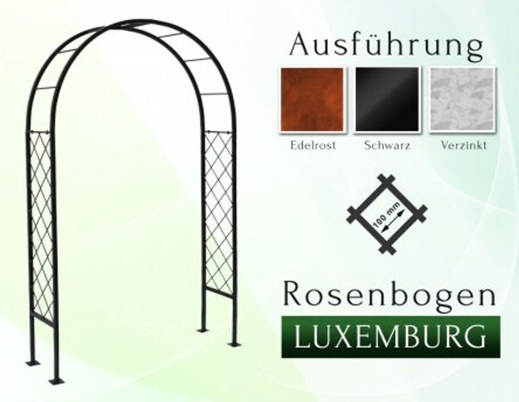 Rosenbogen LUXEMBURG Gesamtbreite 1,4 m Verzinkt Pergola Rozenboog Rose Arch