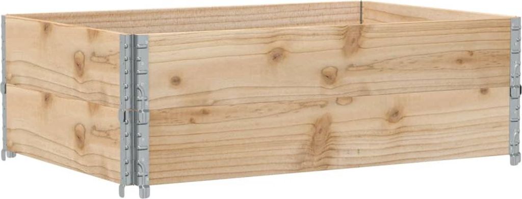 vidaXL Paletten-Aufsatzrahmen 2 Stk. 120x80 cm Massivholz Kiefer