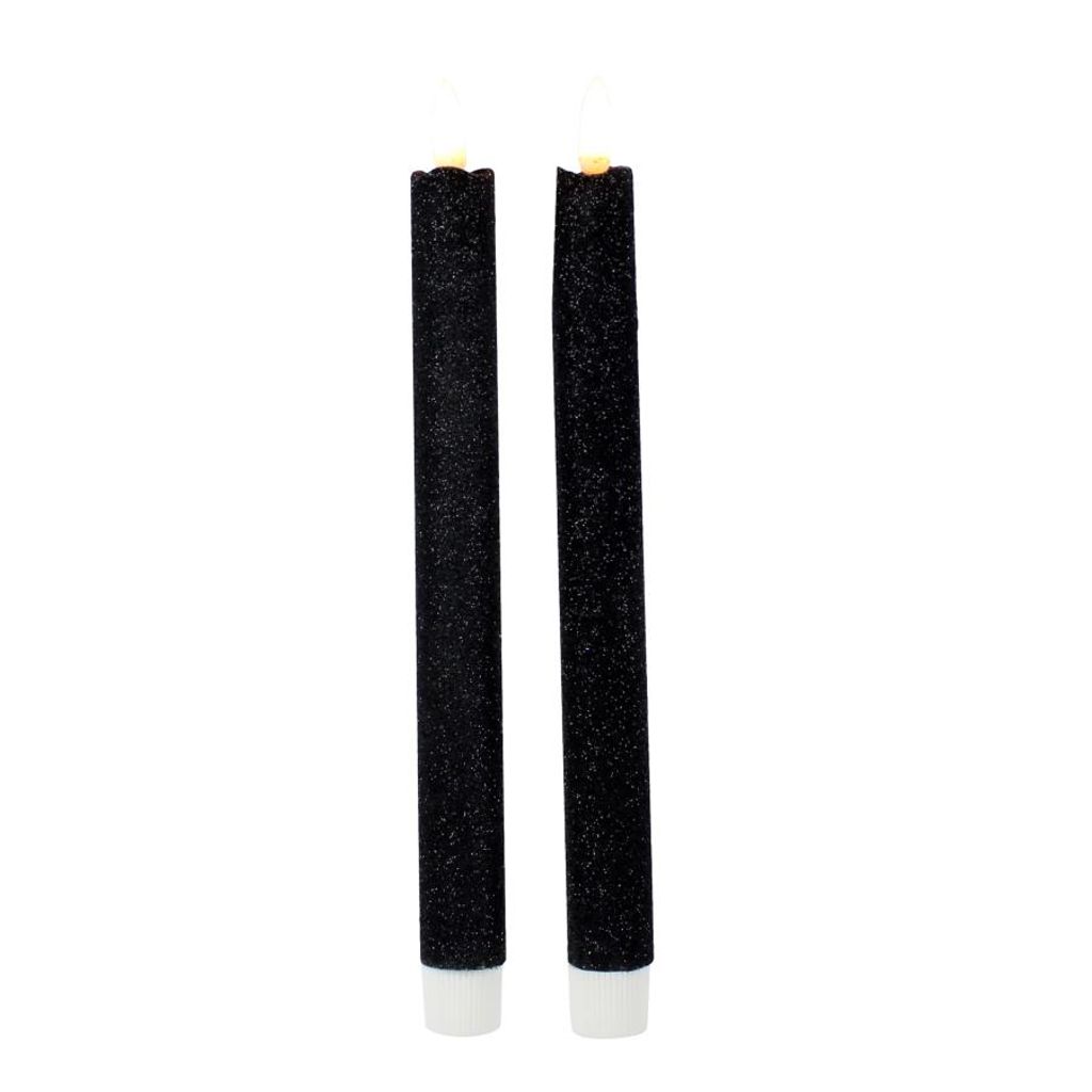 Tischkerze 25,5cm zwrt glt s/2 LED