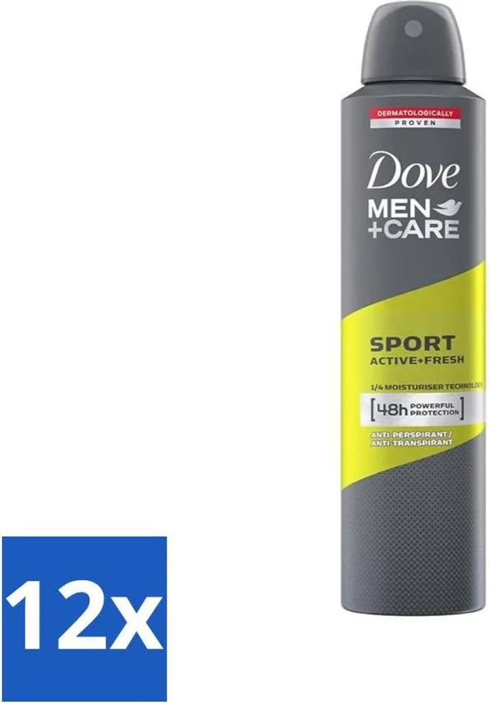 Dove Men+Care Sport Active Fresh 250ml 12 pezzi - Offerta Scorta