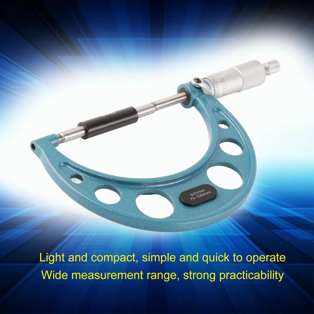 Micromètre de précision 0,01 mm en inox avec clé de réglage 75-100 mm - 17
