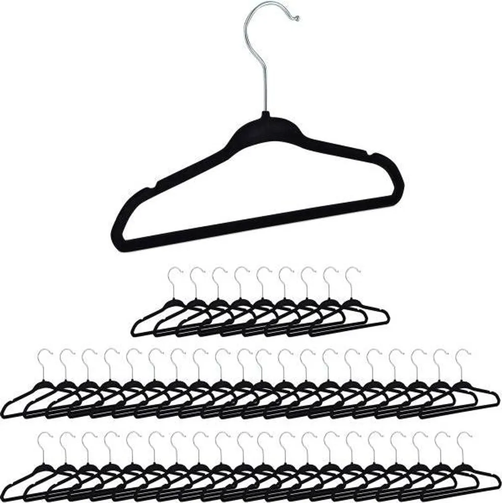 Cintres en velours pour enfants antidérapants - Lot de 20 pièces Gris