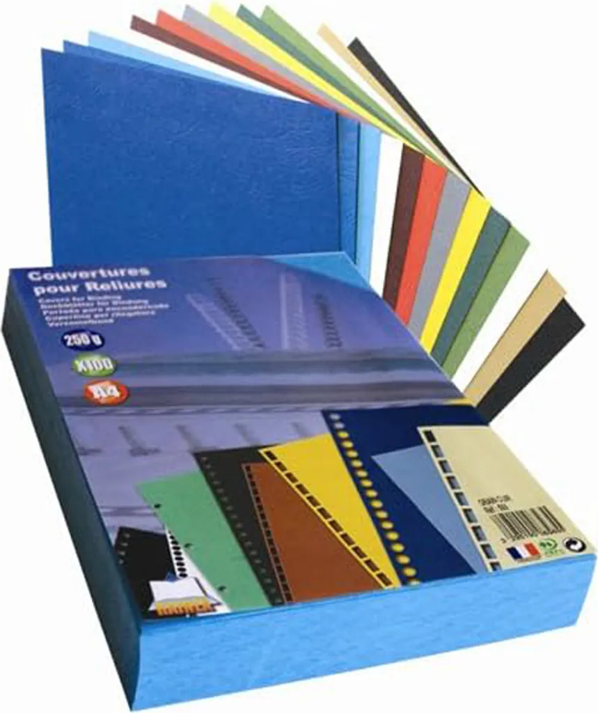 Copertine Blu Exacompta Evercover A4 - Effetto Pelle Eco-Friendly