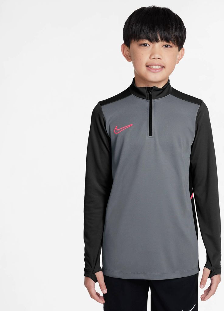 Nike Academy Dri-FIT Kinder Fußballtrainings-Longsleeve - Cool Grey/Schwarz/Bright Crimson Cool Grey/Schwarz/Bright Crimson XS