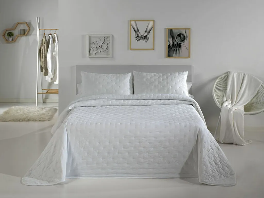 Copriletto Pierre Cardin Dots Bianco Singolo: Lusso per Letto 90 cm