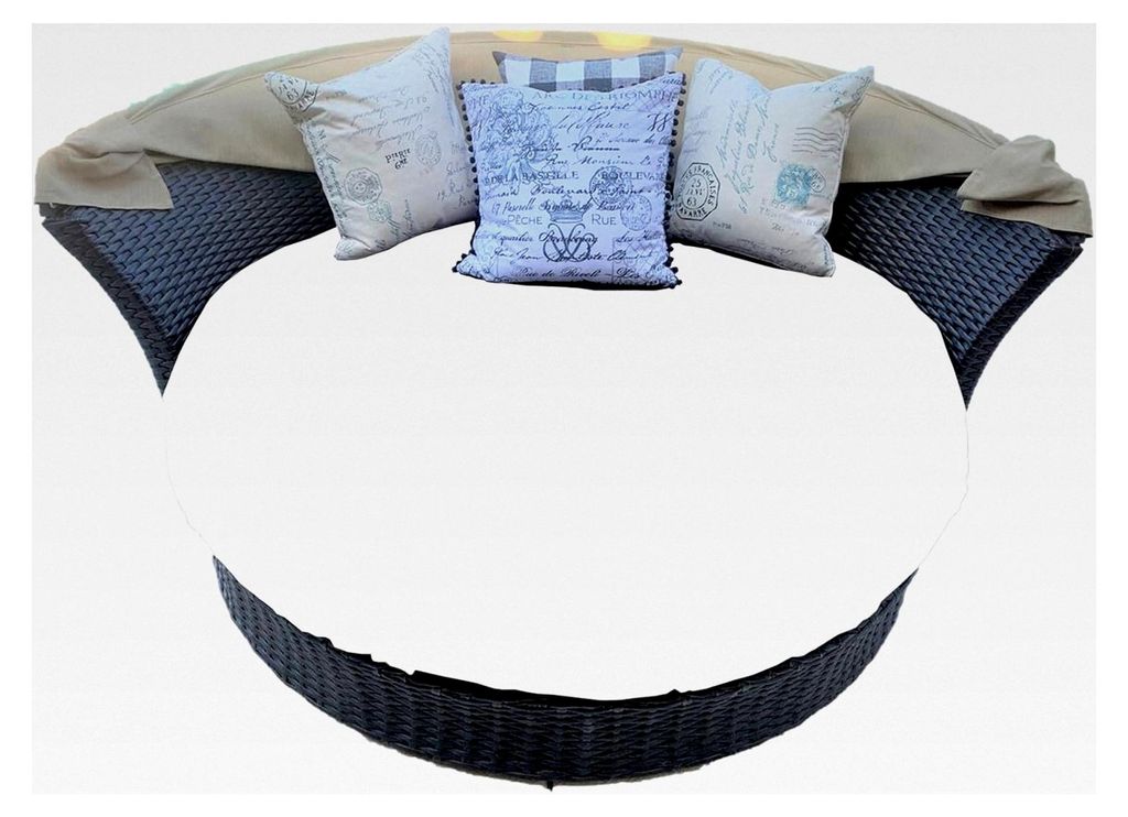 Wasserdichter Auflagenbezug für Sonneninseln, Universalgröße, Rund, Ersatzbezug aus 100% Polyester (Ø180cm)